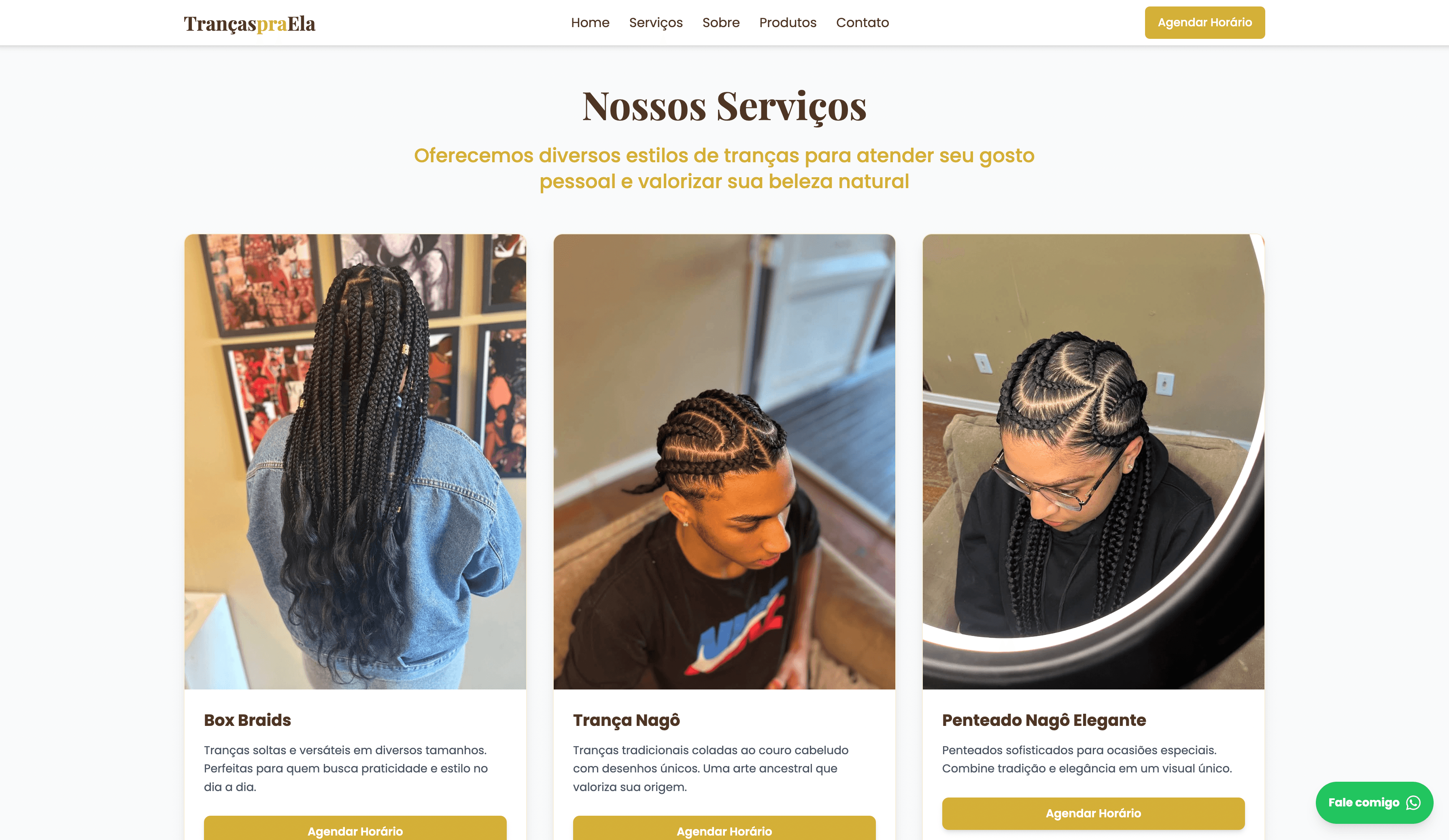 Landing page para estética com visual premium e foco em agendamento